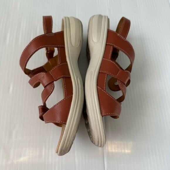 Revere Emerald Cognac leather sandals women’s size 7 - Picture 6 of 10